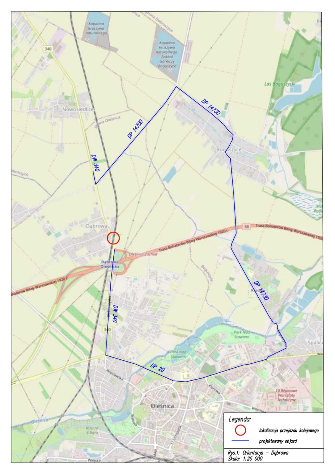 objazd mapa